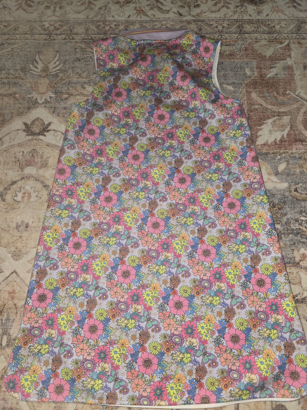 Blue Bloom Scuba Collared Sleeveless Active Dress - Picture 7 of 7